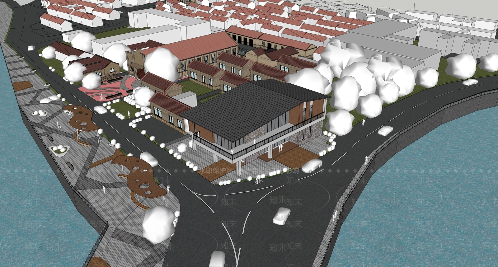 现代小公建SU模型下载【ID:1186940690】