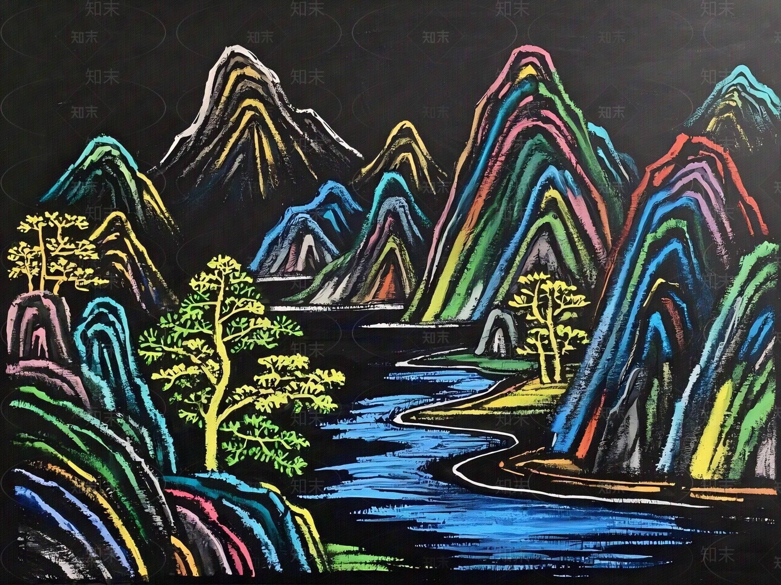 中式挂画贴图下载【ID:1186943471】