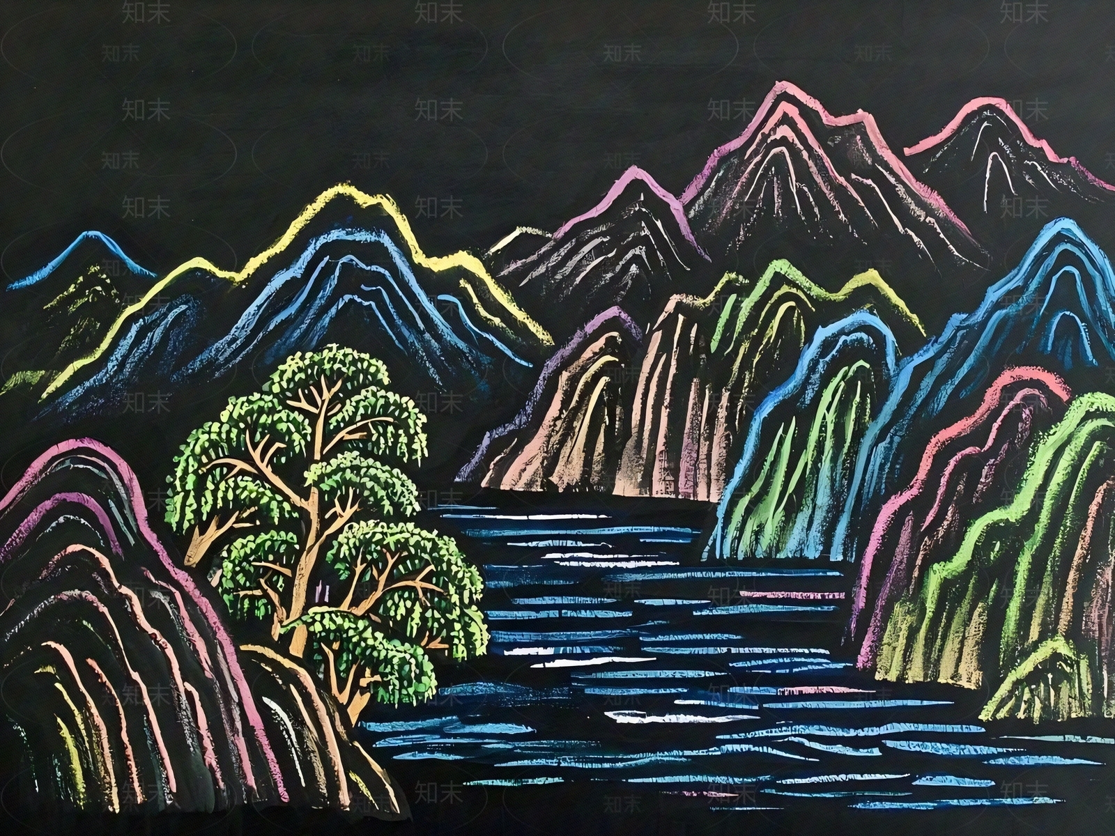 中式挂画贴图下载【ID:1186943620】