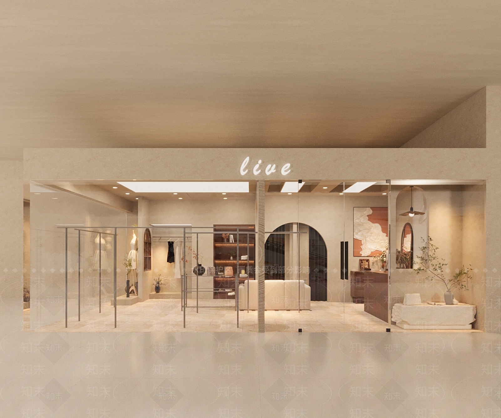 轻奢中古服装店3D模型下载【ID:1186946428】