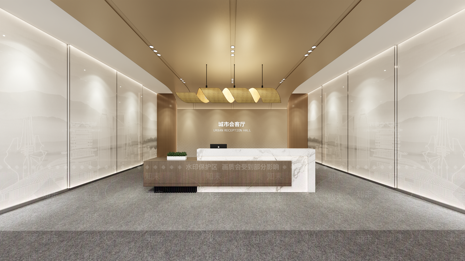 现代新中式其他办公区域SU模型下载【ID:1186946606】
