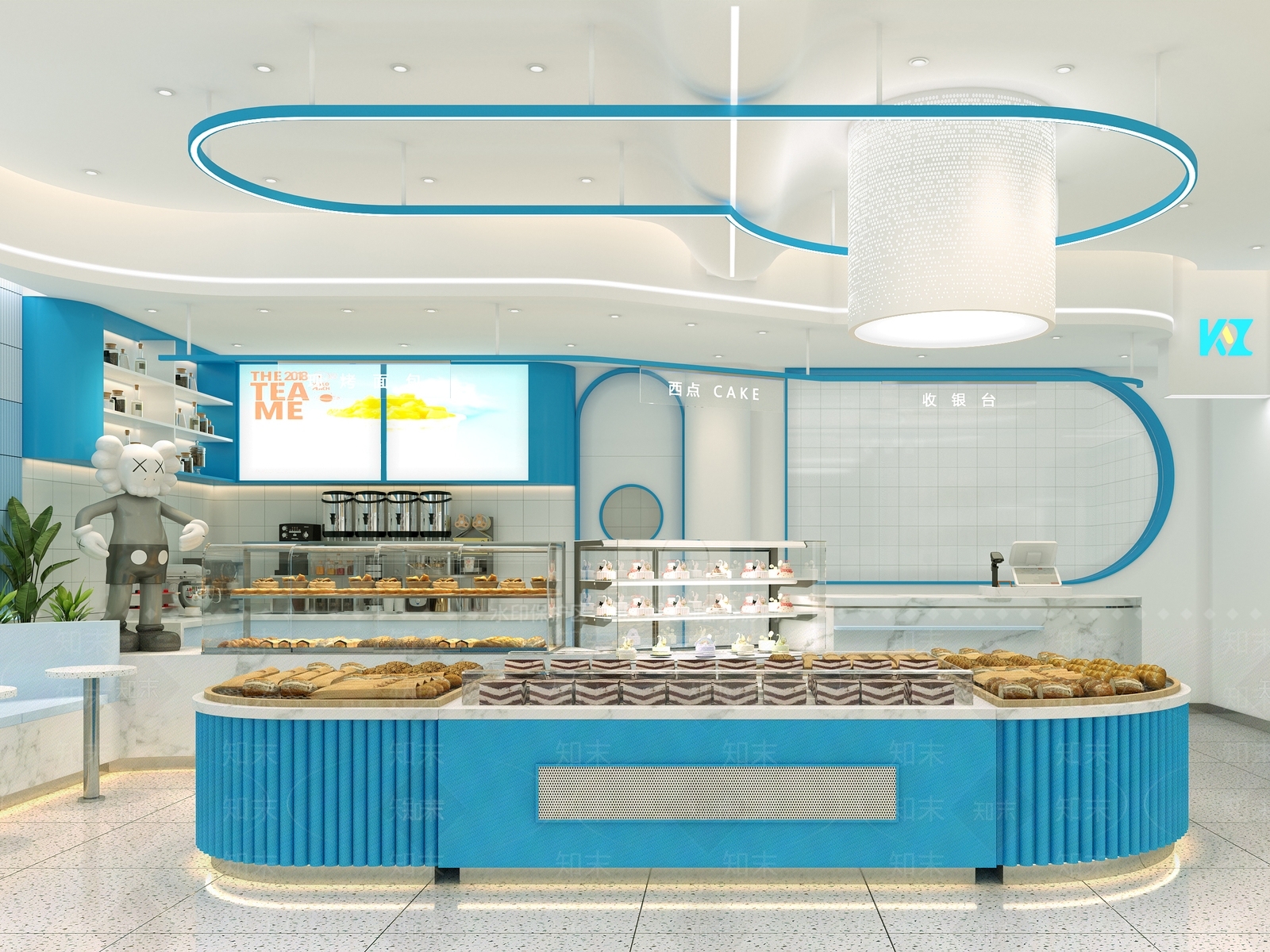 现代简约甜品面包店3D模型下载【ID:1186948180】