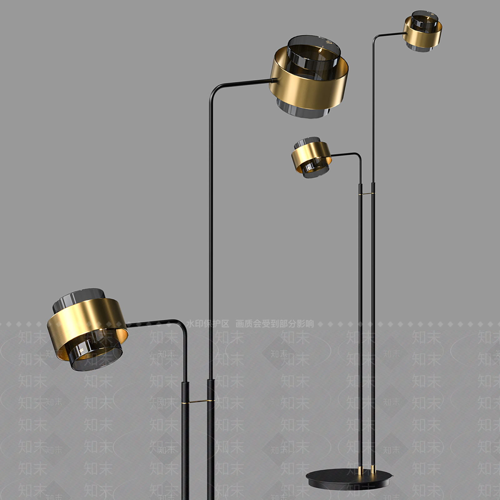 现代落地灯3D模型下载【ID:1186949885】
