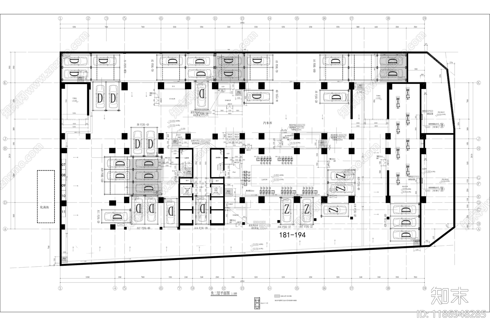 现代简约住宅楼建筑施工图下载【ID:1186948285】