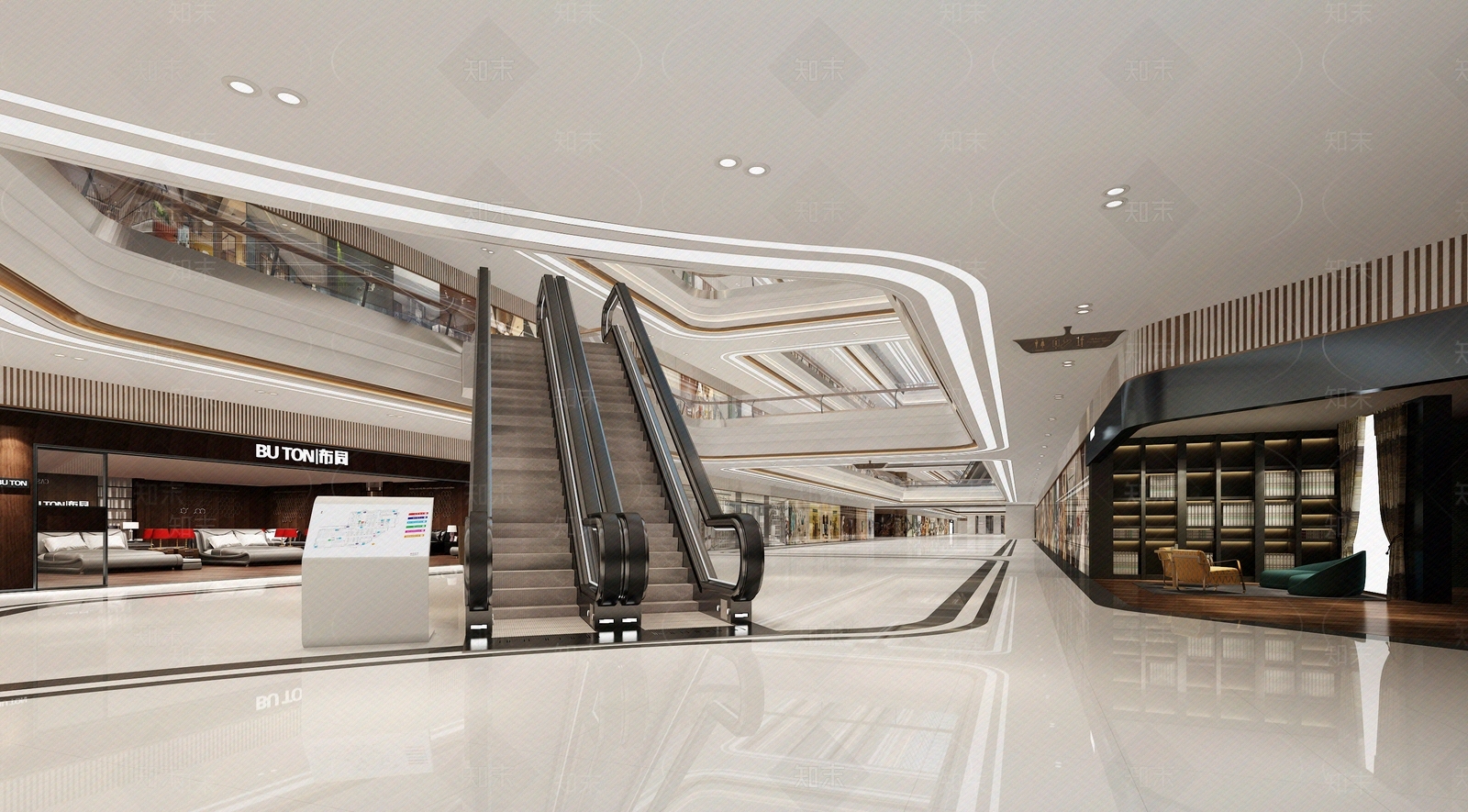 现代商场贴图下载【ID:1186949167】