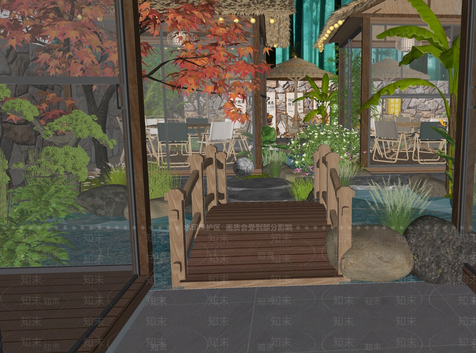 现代商业景观SU模型下载【ID:1186951304】