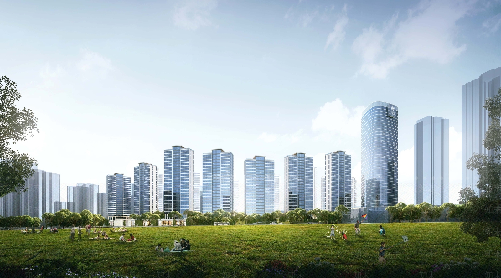 现代高层住宅SU模型下载【ID:1186955278】