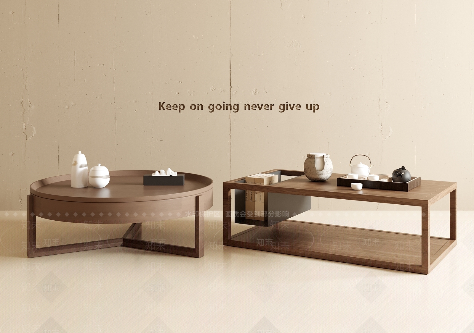 现代新中式茶几3D模型下载【ID:1186957721】