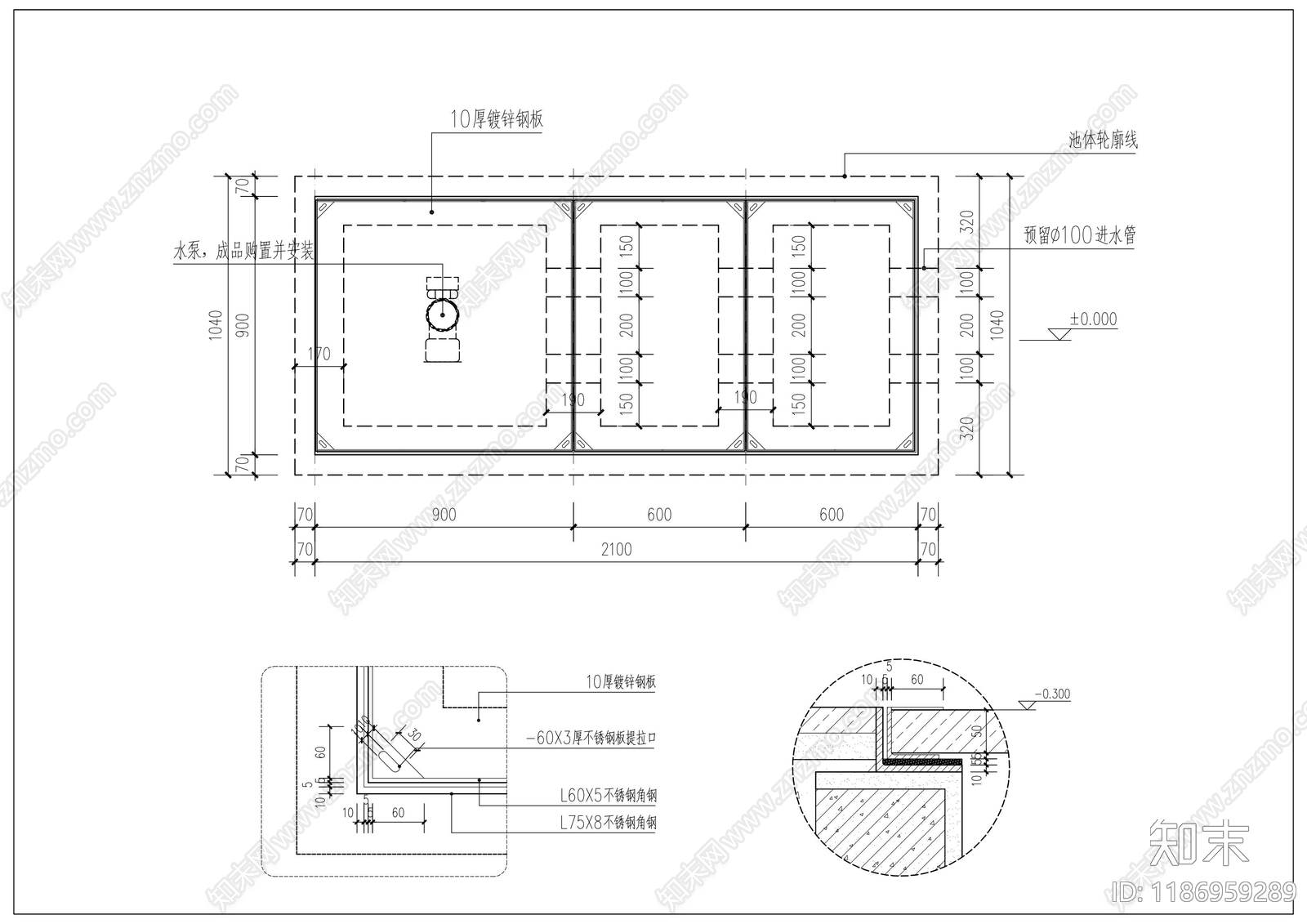 现代其他景观cad施工图下载【ID:1186959289】