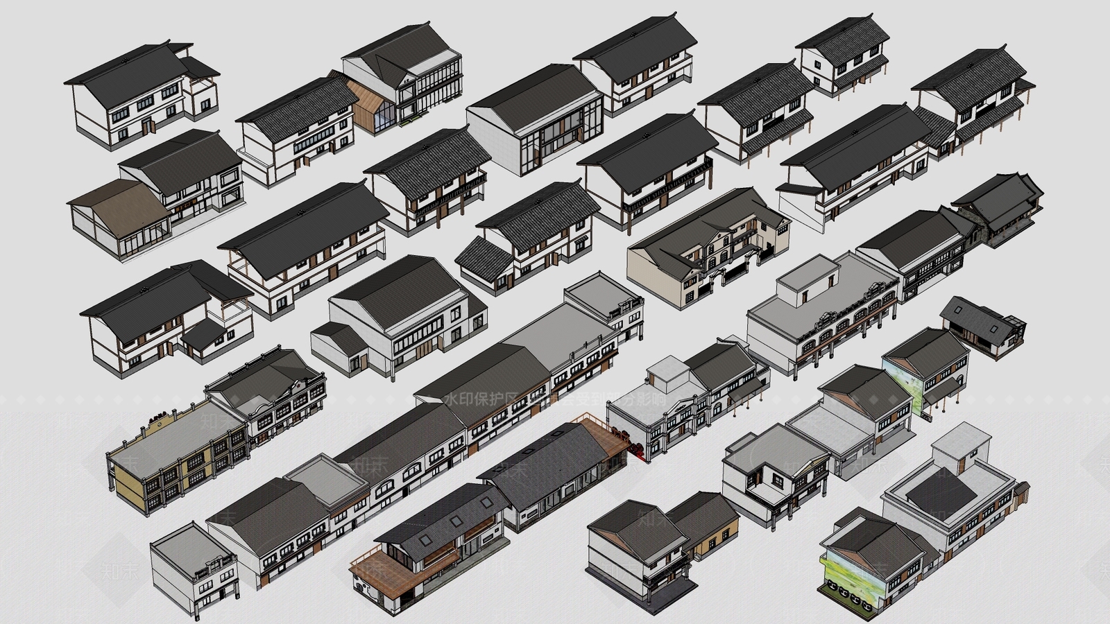 新中式其他景观小建筑SU模型下载【ID:1186959403】