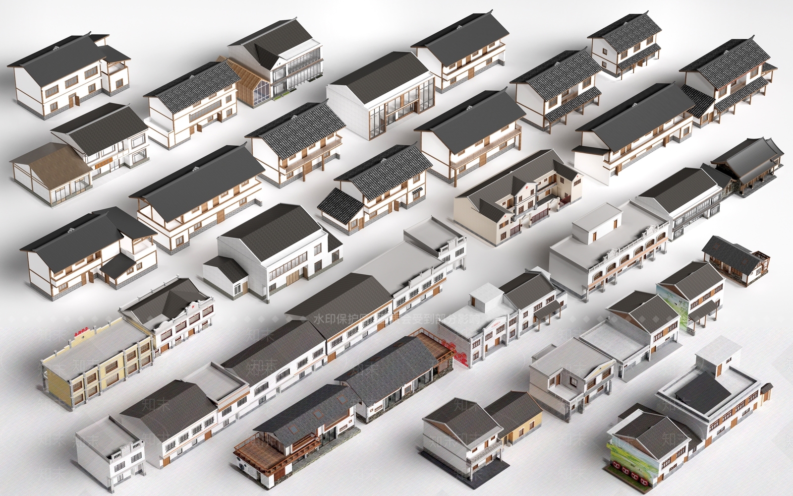 新中式其他景观小建筑SU模型下载【ID:1186959403】