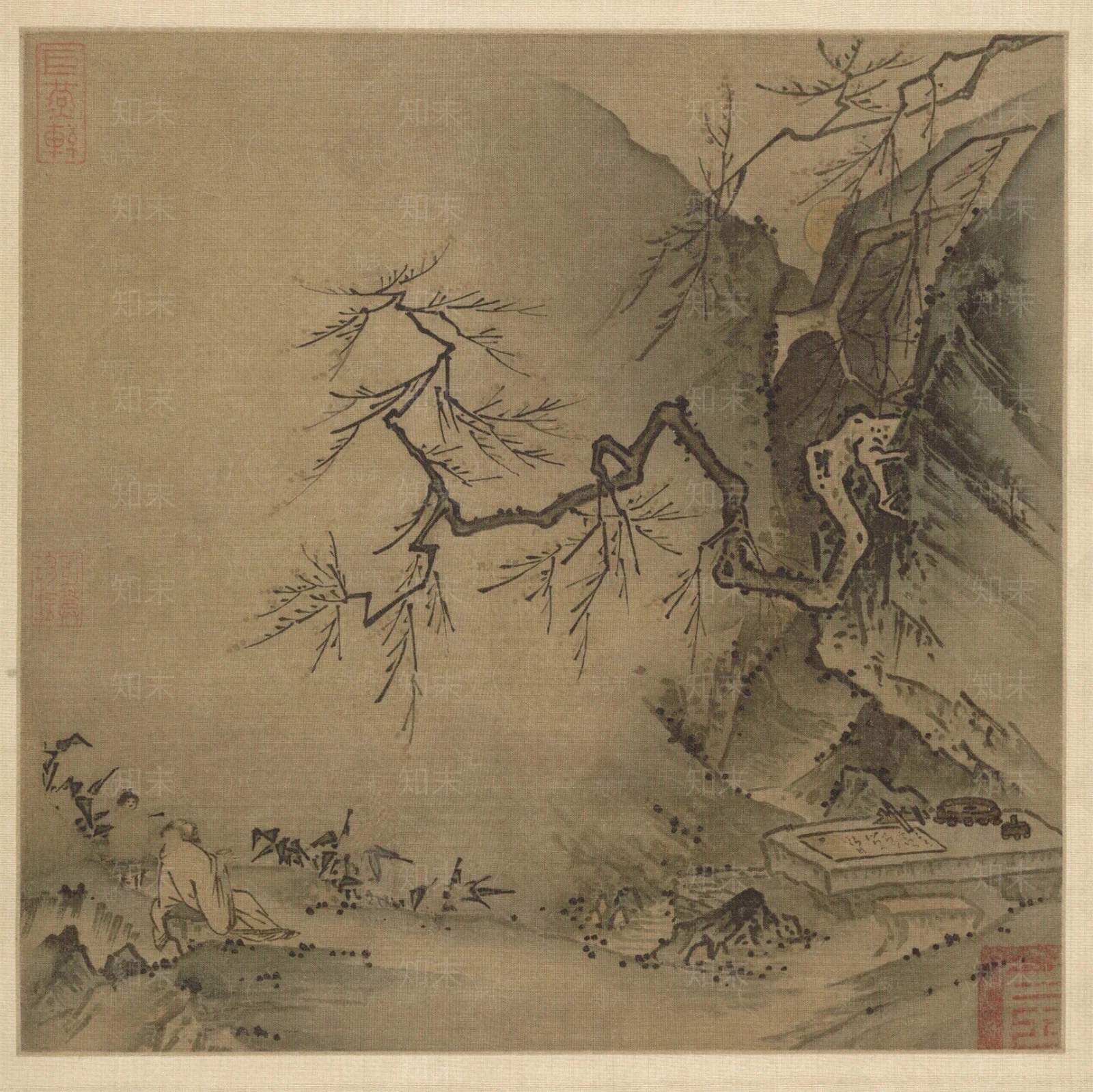 新中式中式挂画贴图下载【ID:1186961571】