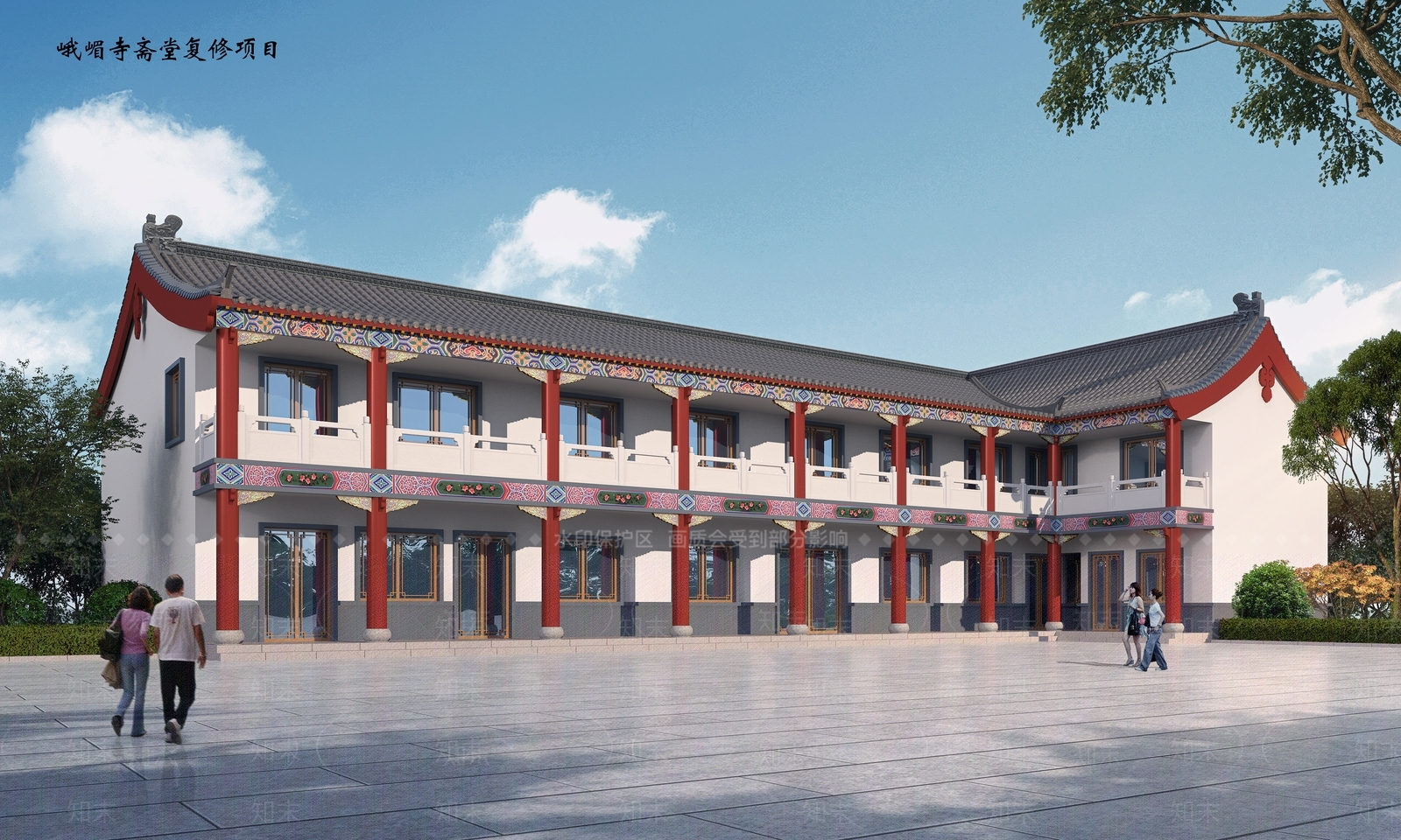 中式办公楼3D模型下载【ID:1186978978】