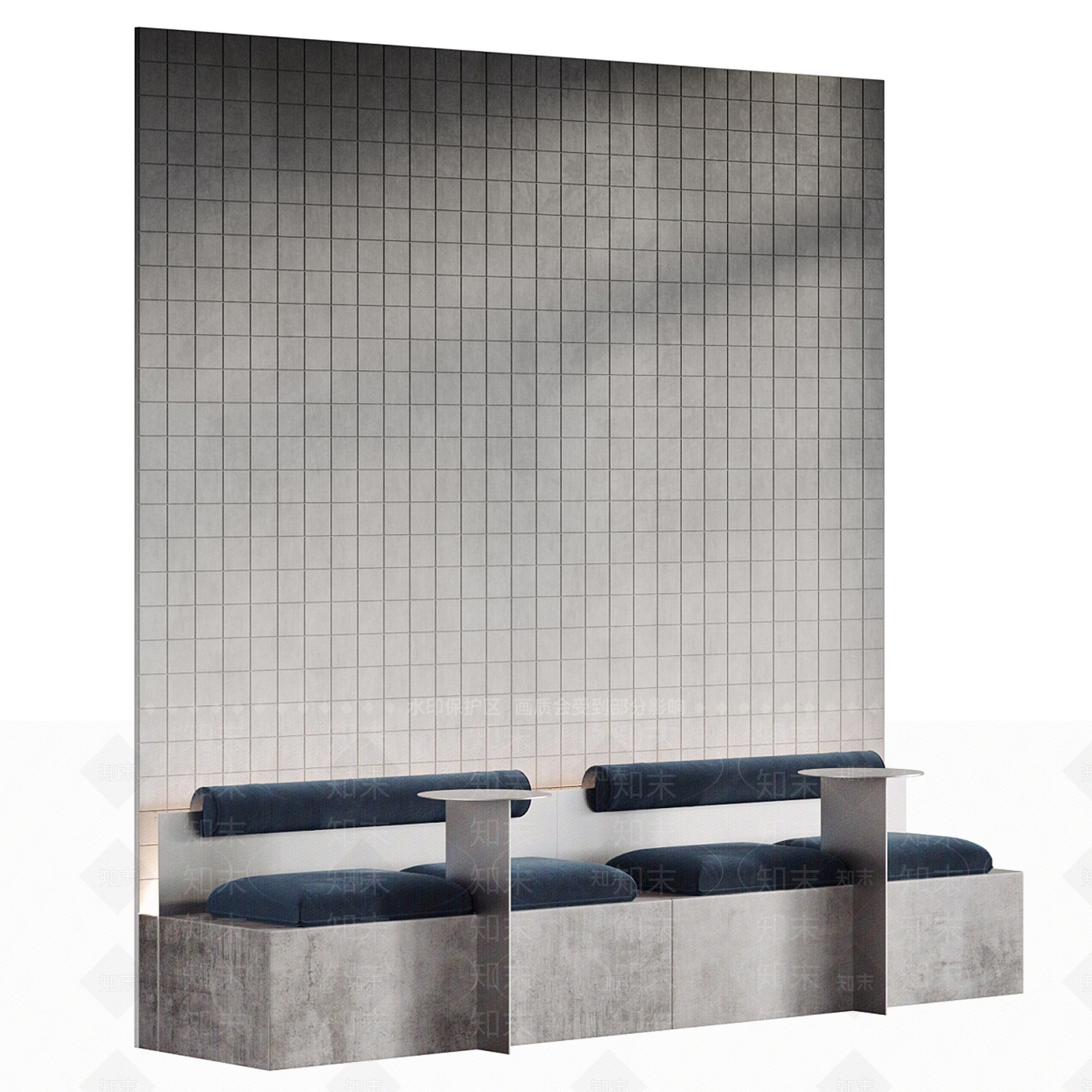 新中式现代卡座沙发3D模型下载【ID:1186980479】