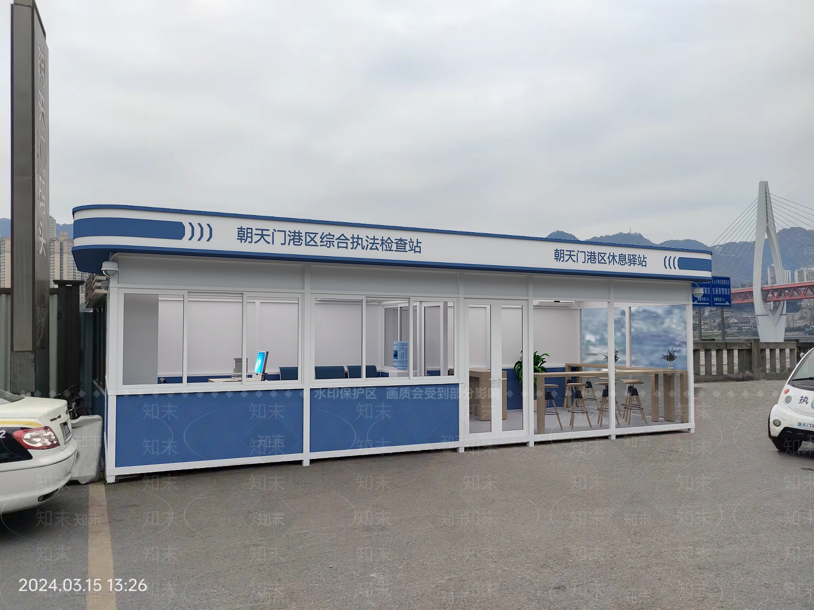 现代简约驿站3D模型下载【ID:1186981588】