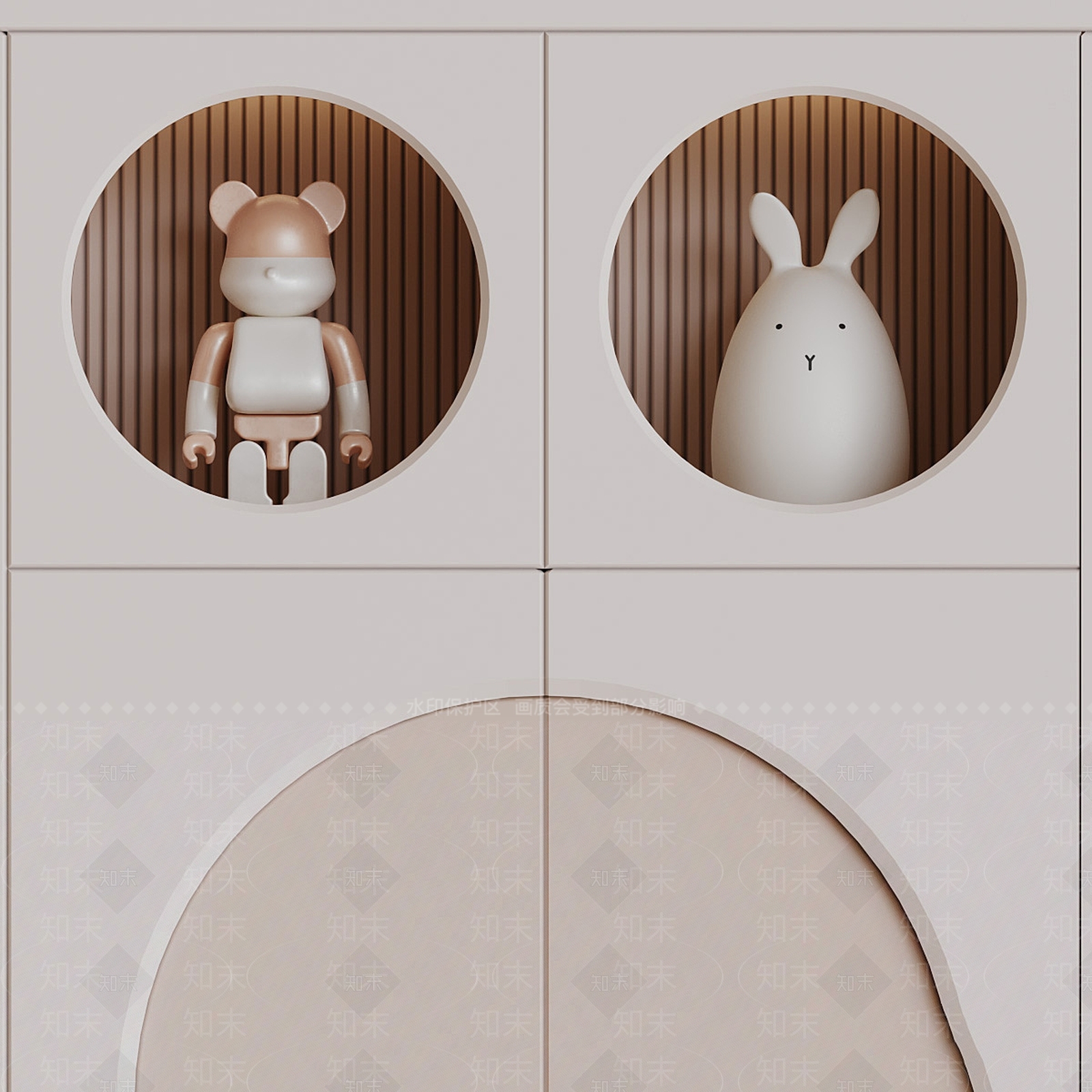 现代奶油衣柜3D模型下载【ID:1186981757】
