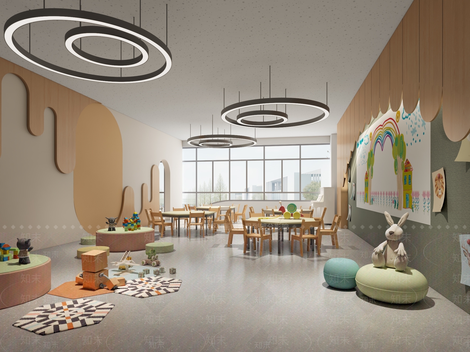 现代幼儿园3D模型下载【ID:1186982634】