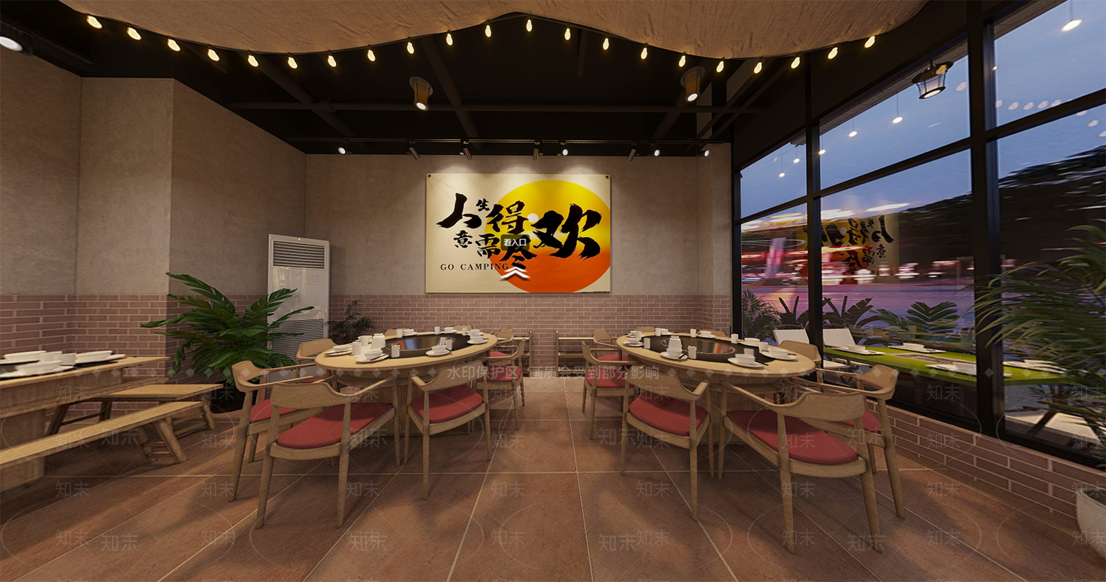 复古工业火锅店3D模型下载【ID:1186983022】