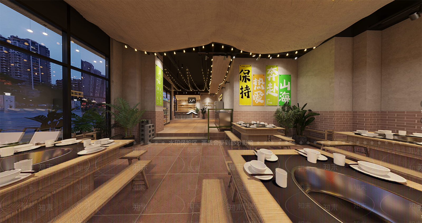 复古工业火锅店3D模型下载【ID:1186983022】