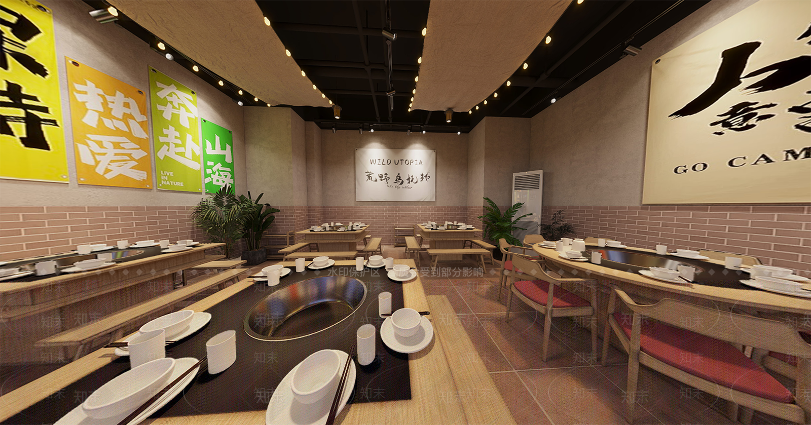 复古工业火锅店3D模型下载【ID:1186983022】