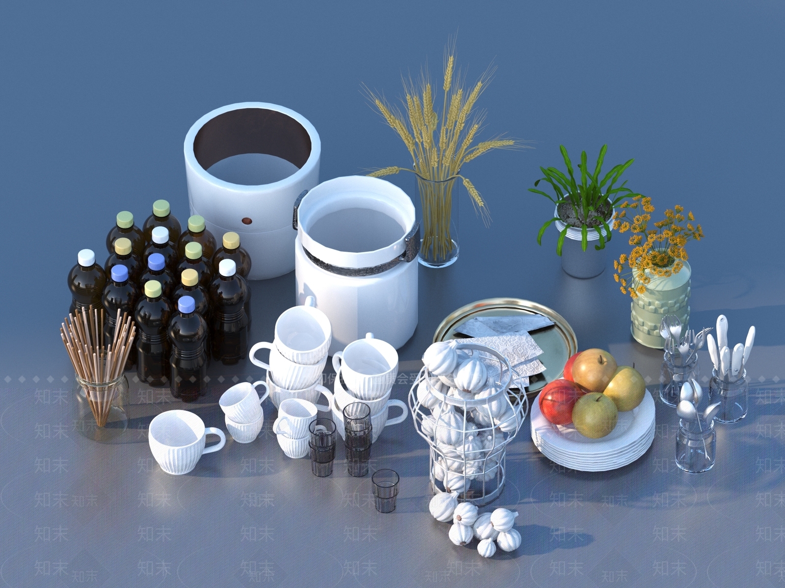 厨房用品3D模型下载【ID:1186985501】