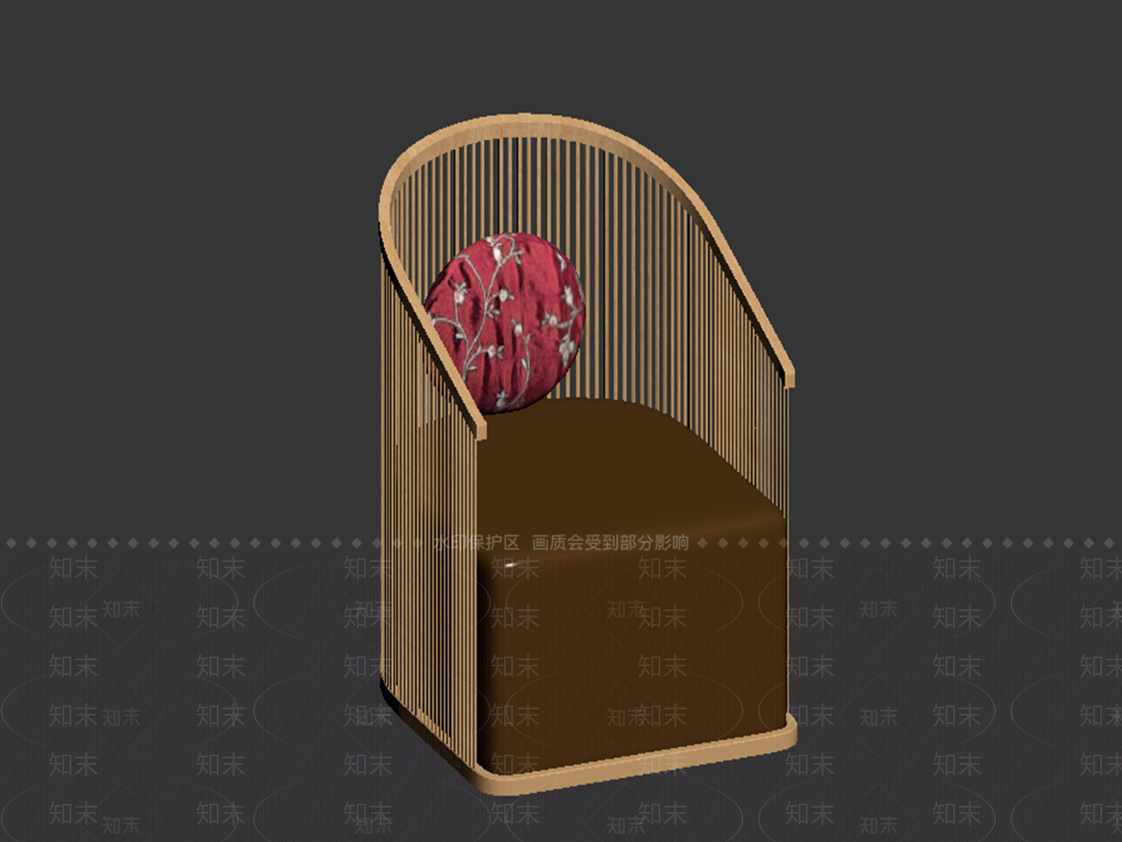 新中式单人沙发3D模型下载【ID:1186993211】
