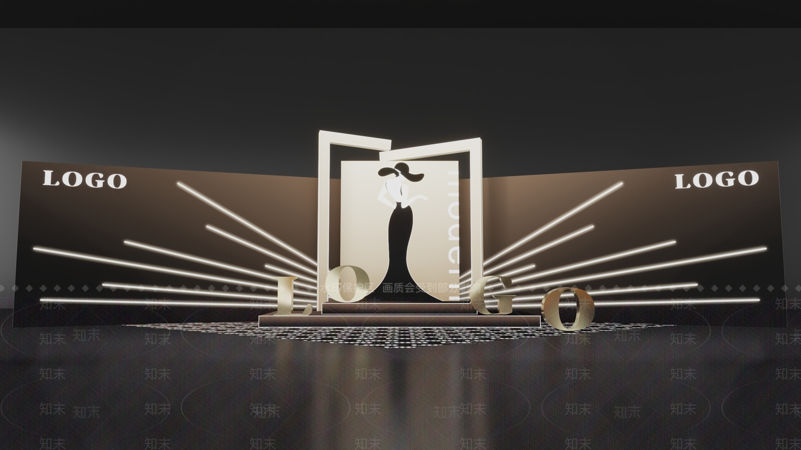 现代美陈3D模型下载【ID:1186993491】
