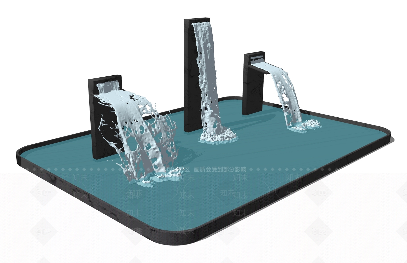 现代水景SU模型下载【ID:1186994616】