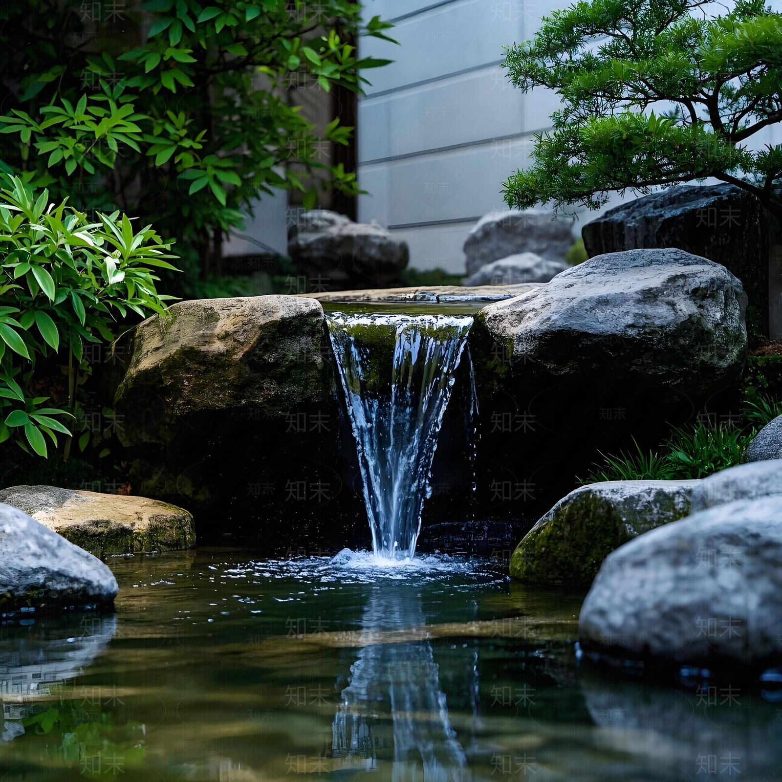 新中式日式小区外景贴图下载【ID:1186997297】