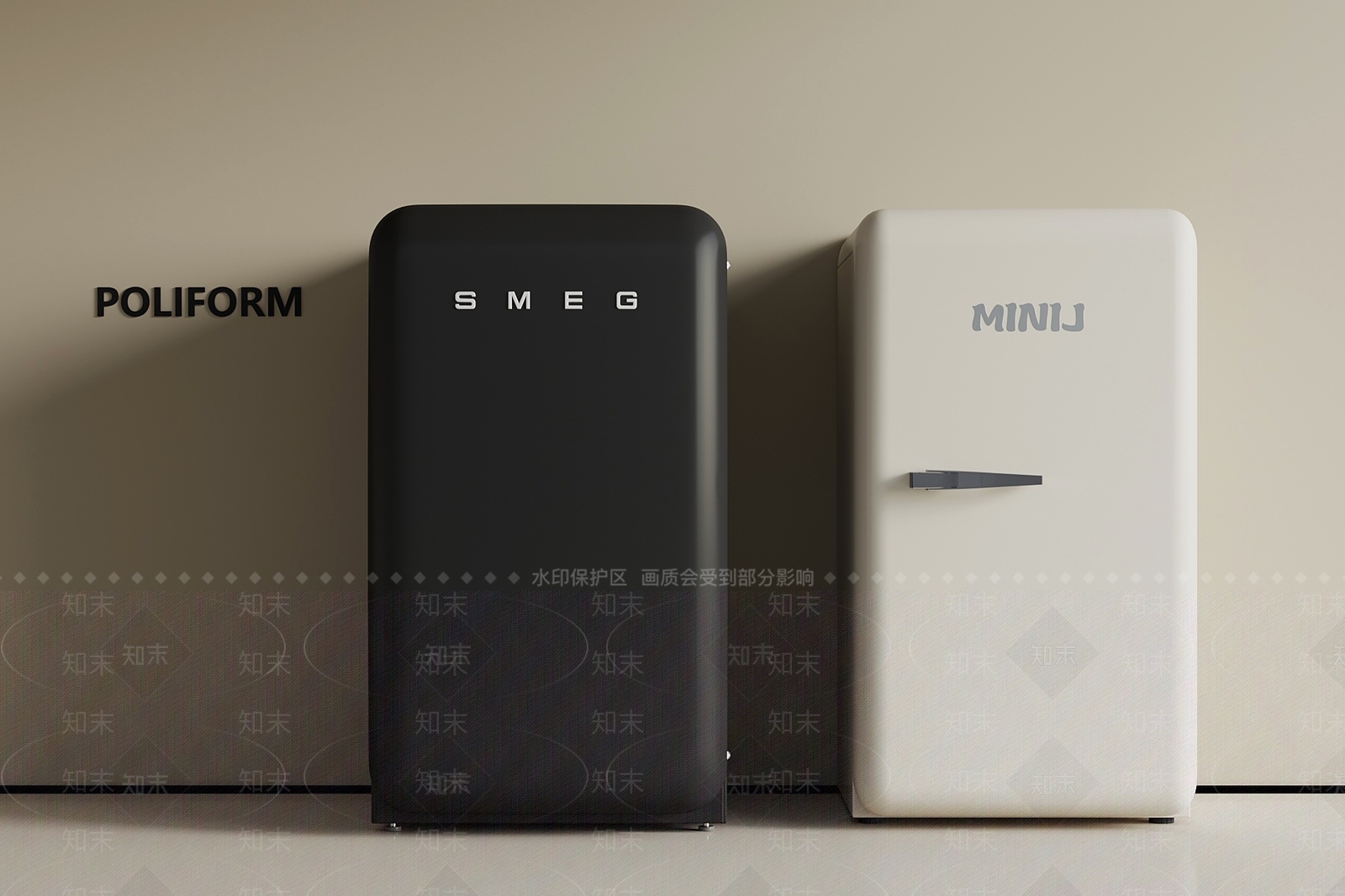 冰箱SU模型下载【ID:1186998210】