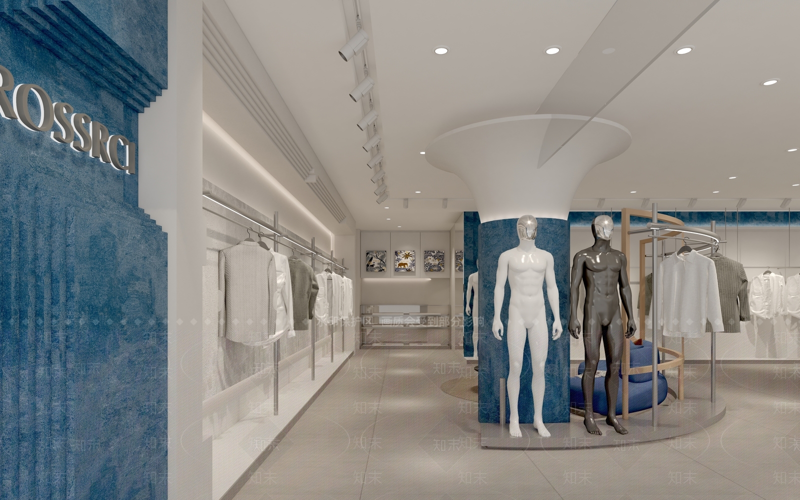 现代轻奢服装店3D模型下载【ID:1186999286】