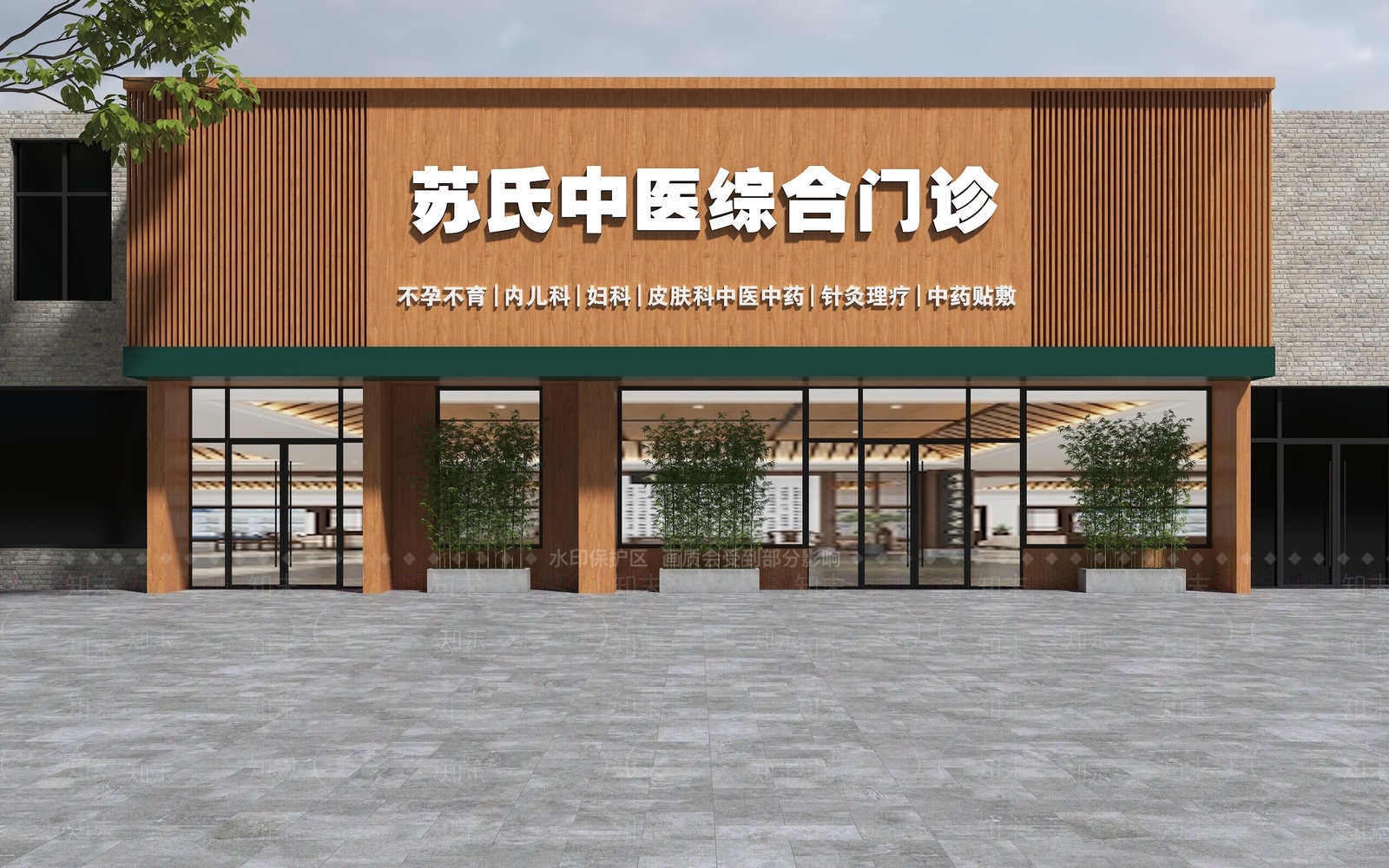 新中式门头SU模型下载【ID:1187008846】