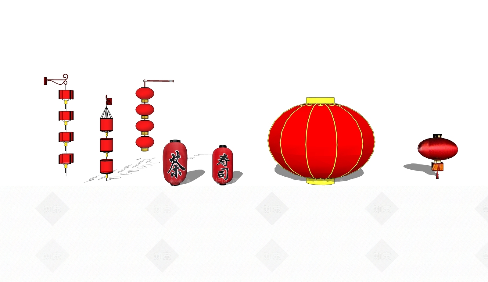 现代新中式其他灯具SU模型下载【ID:1187015061】