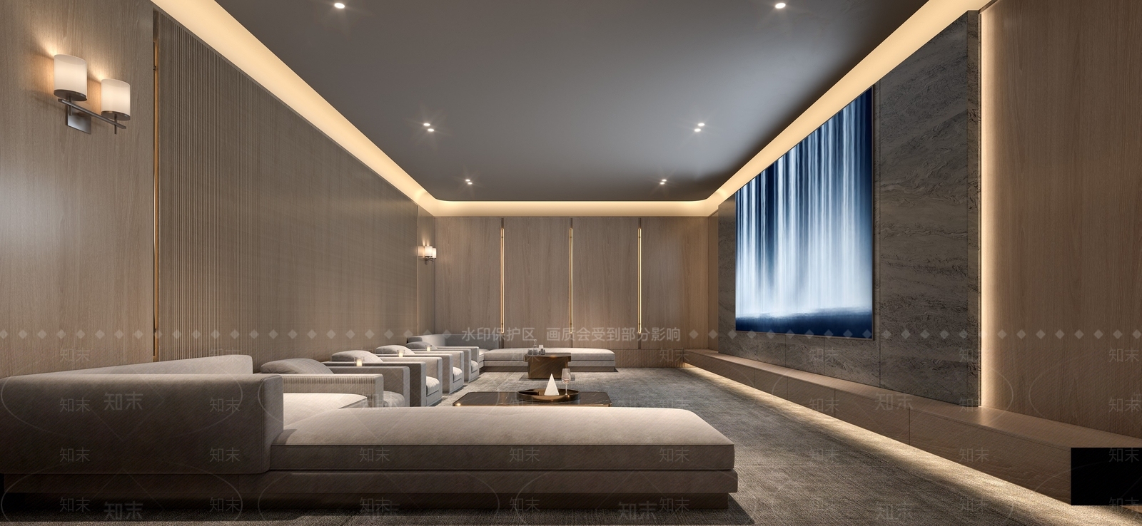 新中式现代影音室3D模型下载【ID:1187018517】