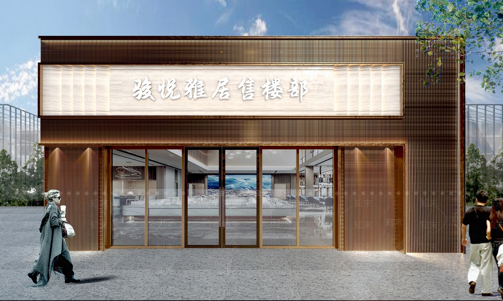 新中式现代售楼处3D模型下载【ID:1187018668】