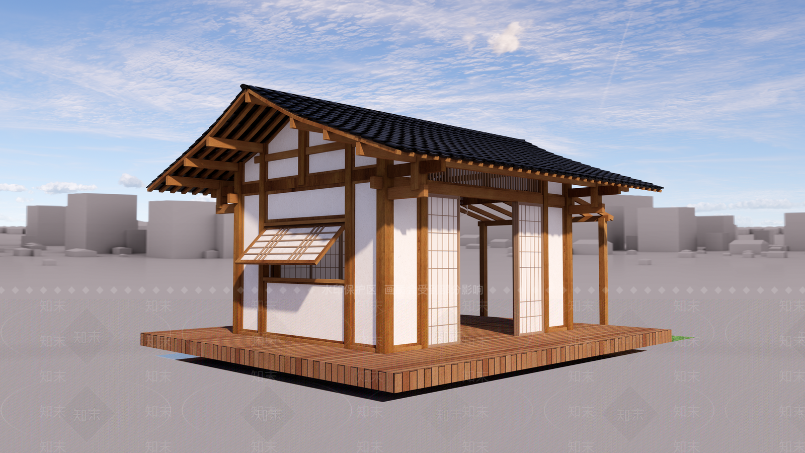 新中式中式茶室SU模型下载【ID:1187021195】