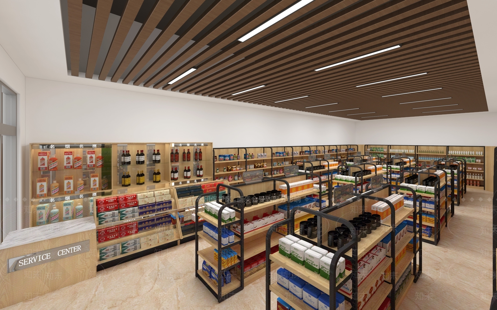 新中式现代超市3D模型下载【ID:1187022952】