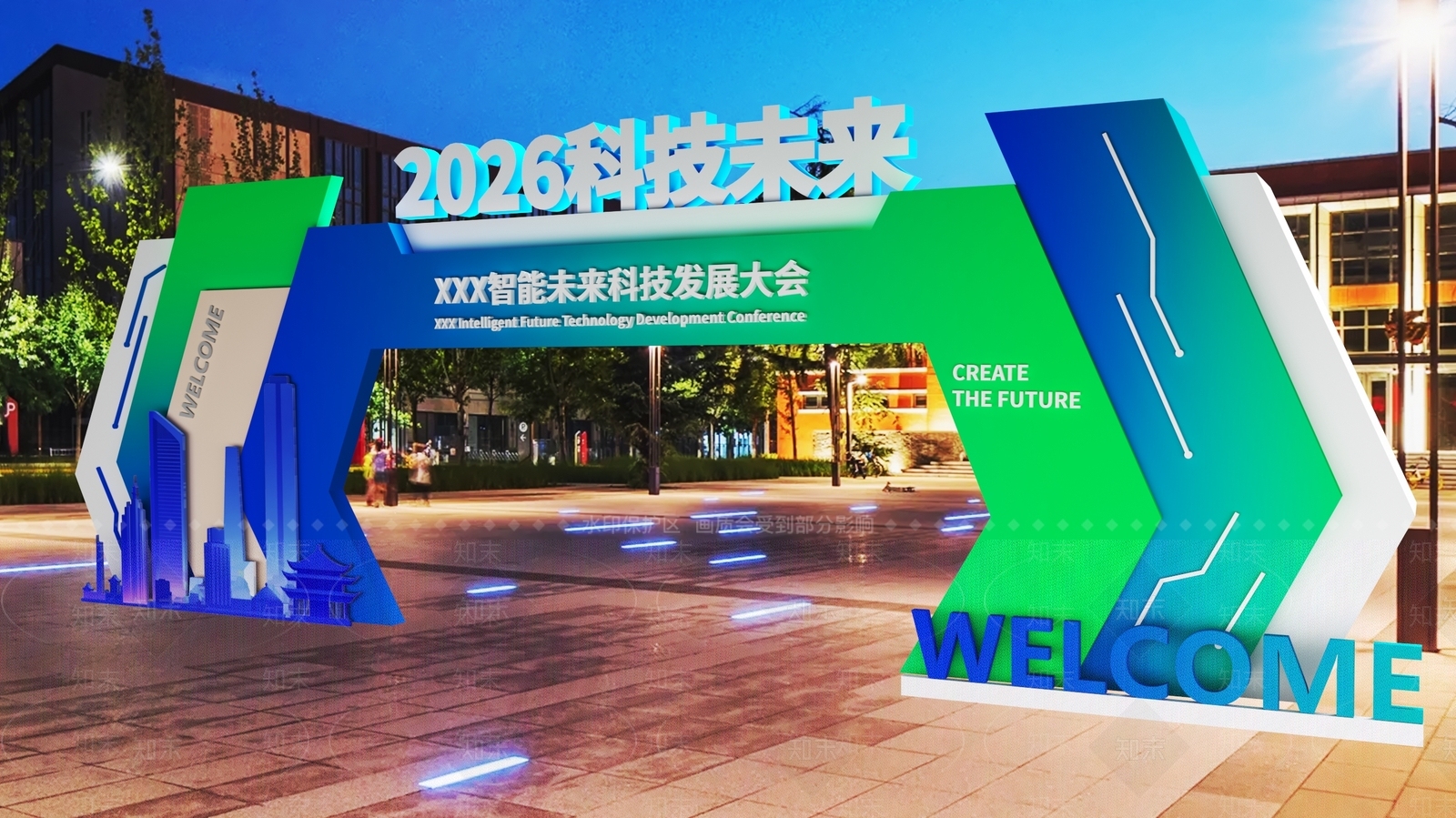 现代美陈3D模型下载【ID:1187028018】
