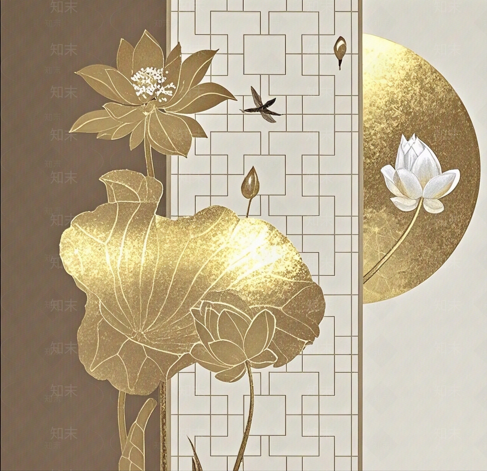 新中式中式壁纸贴图下载【ID:1187033923】