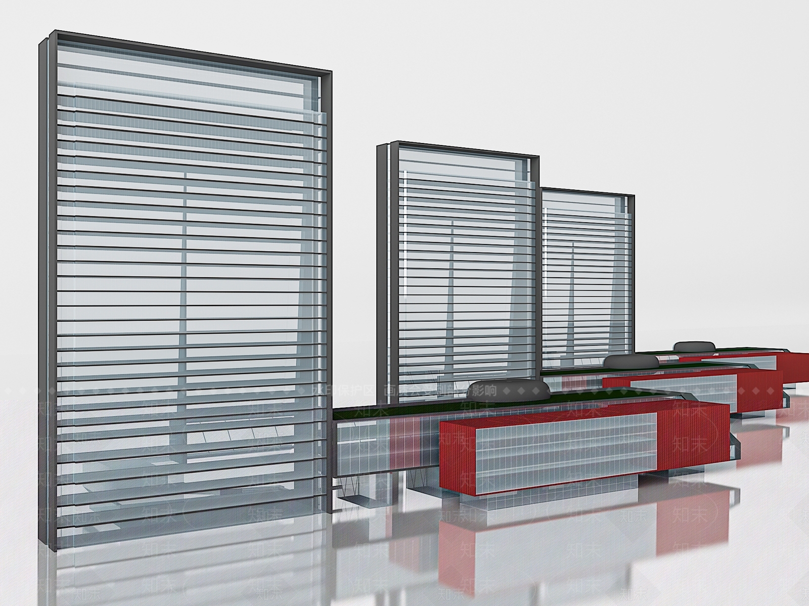 现代办公楼3D模型下载【ID:1187034716】