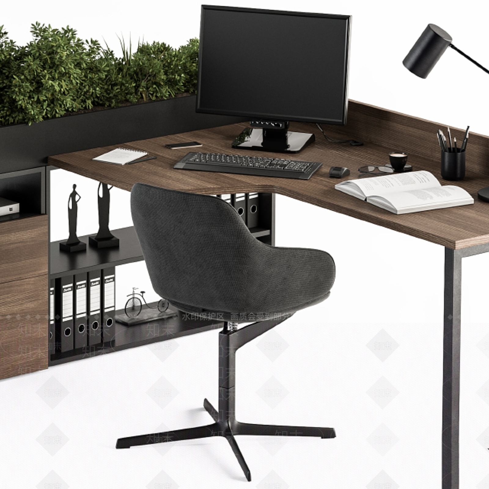 办公桌椅3D模型下载【ID:1187036821】