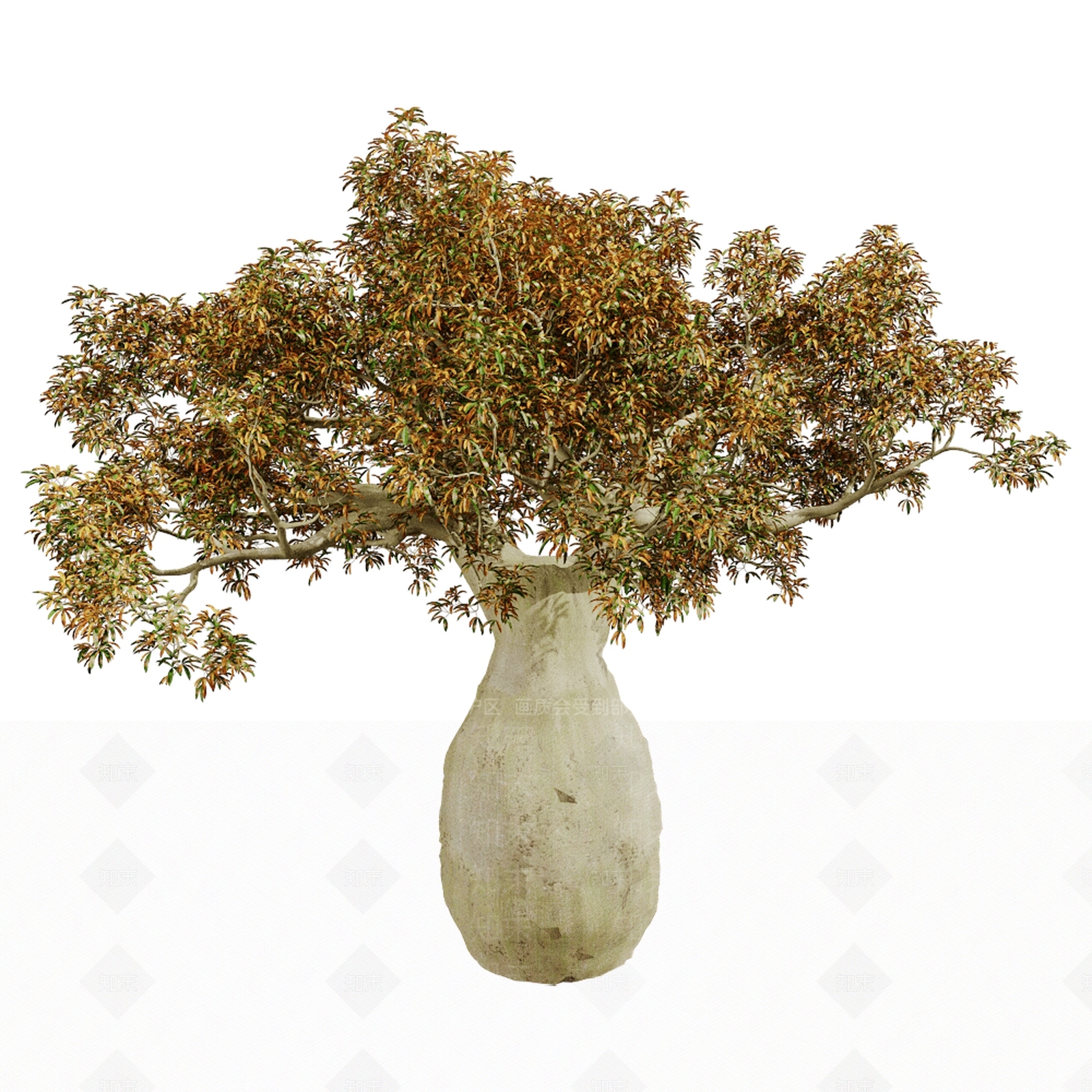 现代树景观树花草灌木植物3D模型下载【ID:1187039734】