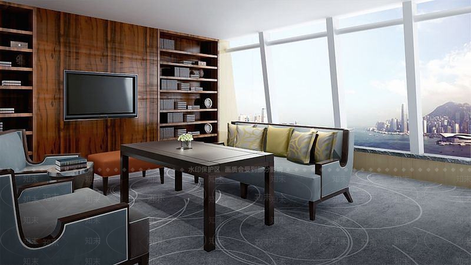 现代办公大厅3D模型下载【ID:1187046248】
