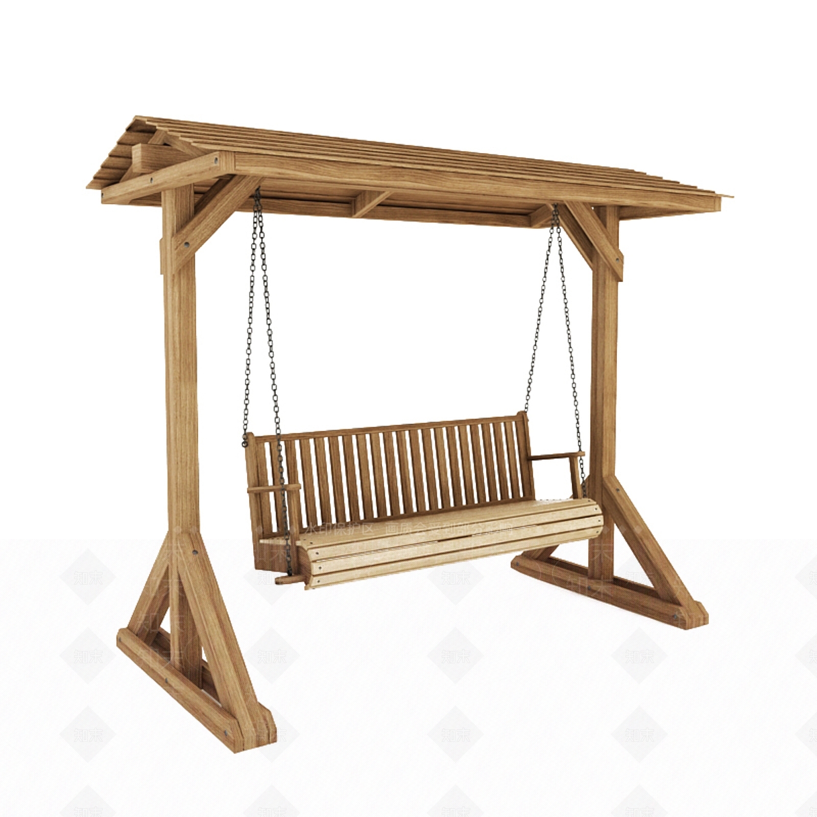 现代木制秋千3D模型下载【ID:1187048163】