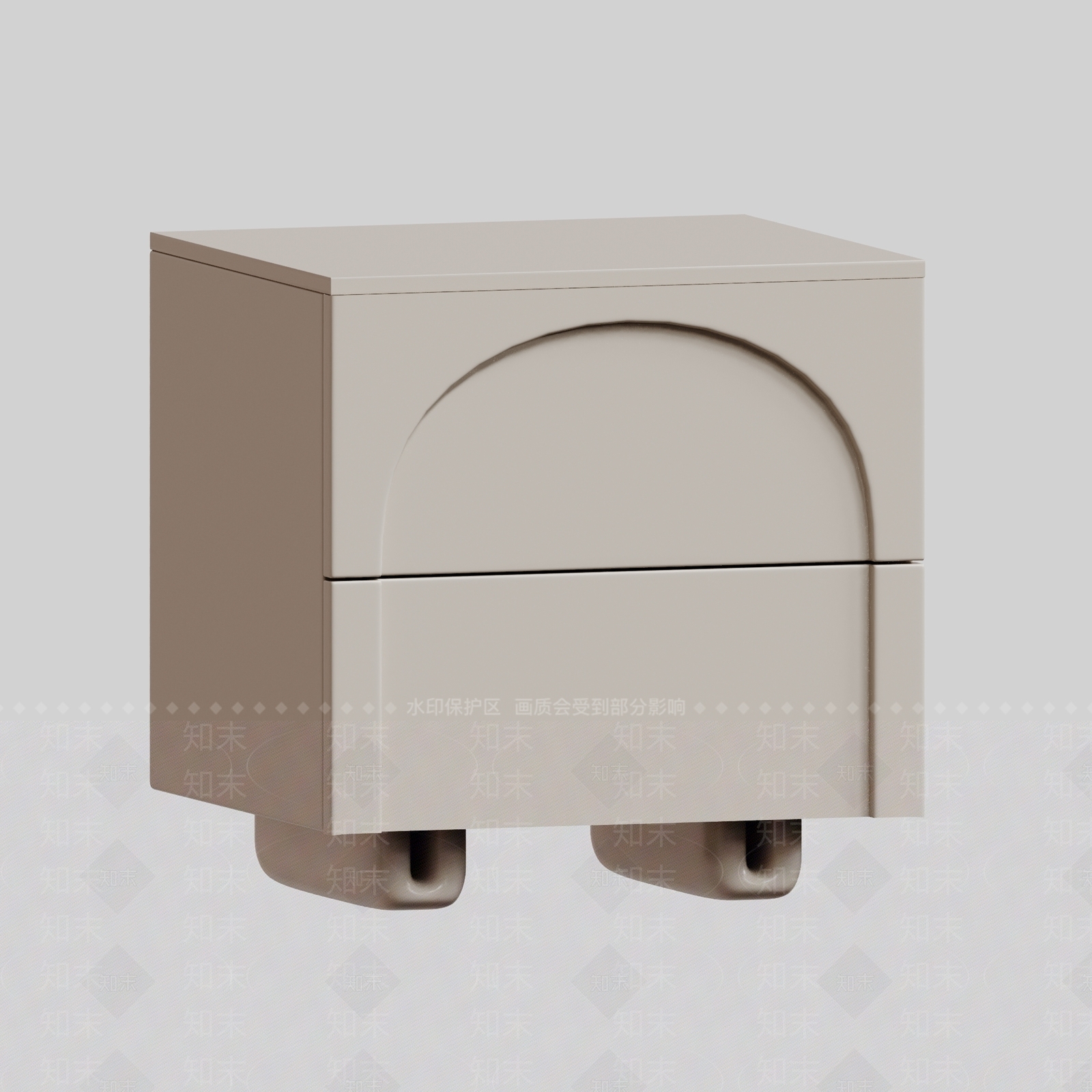现代法式床头柜3D模型下载【ID:1187050819】