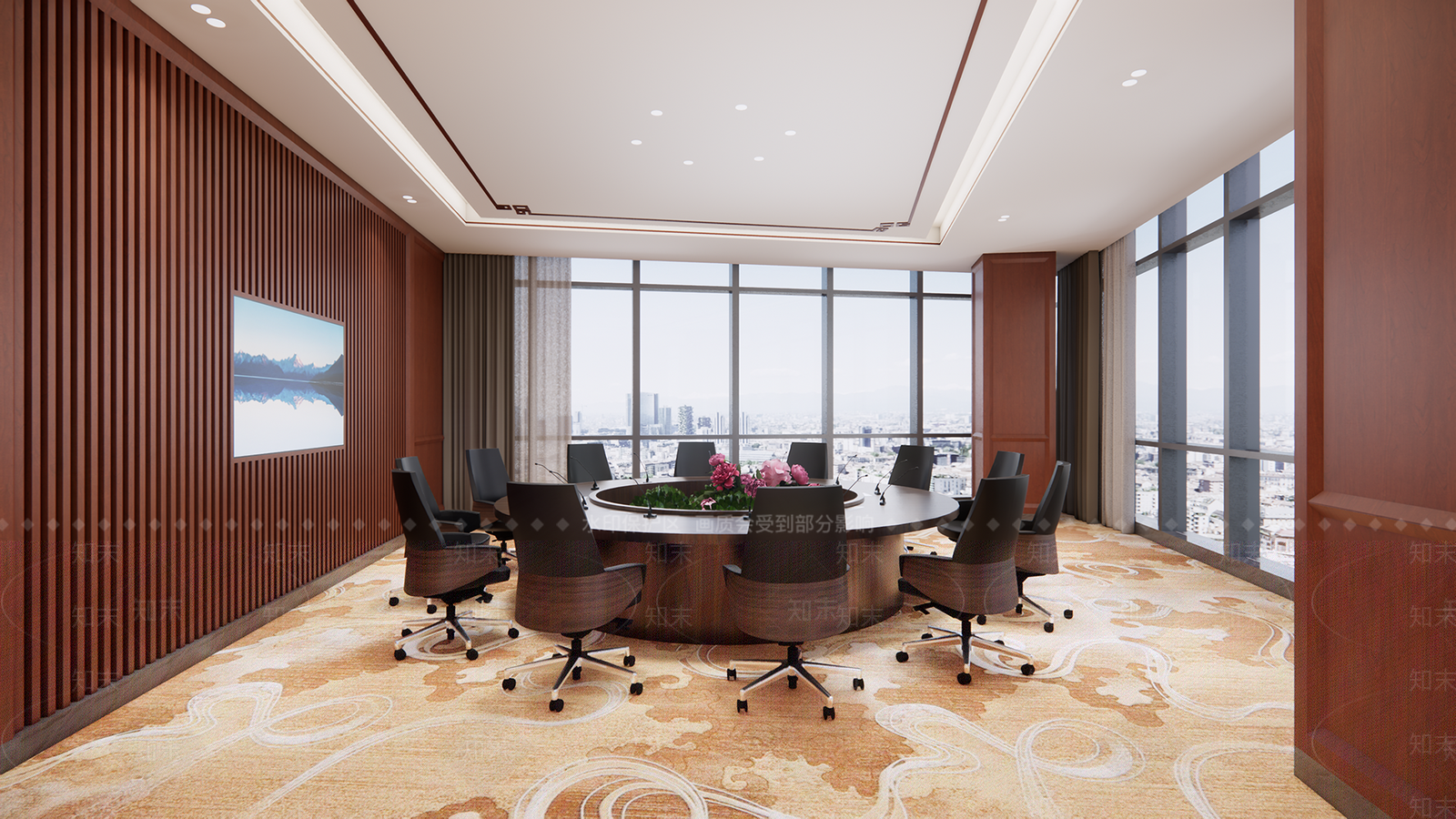 中式会议室SU模型下载【ID:1187050926】
