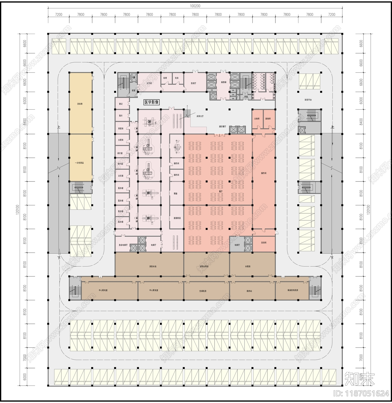 现代医院建筑cad施工图下载【ID:1187051624】
