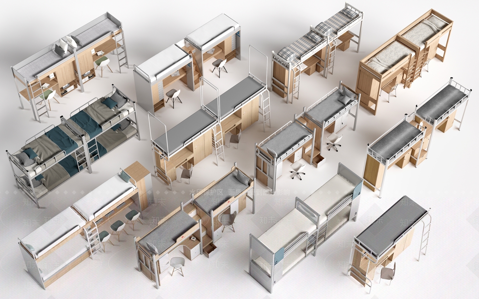 现代上下床SU模型下载【ID:1187052517】