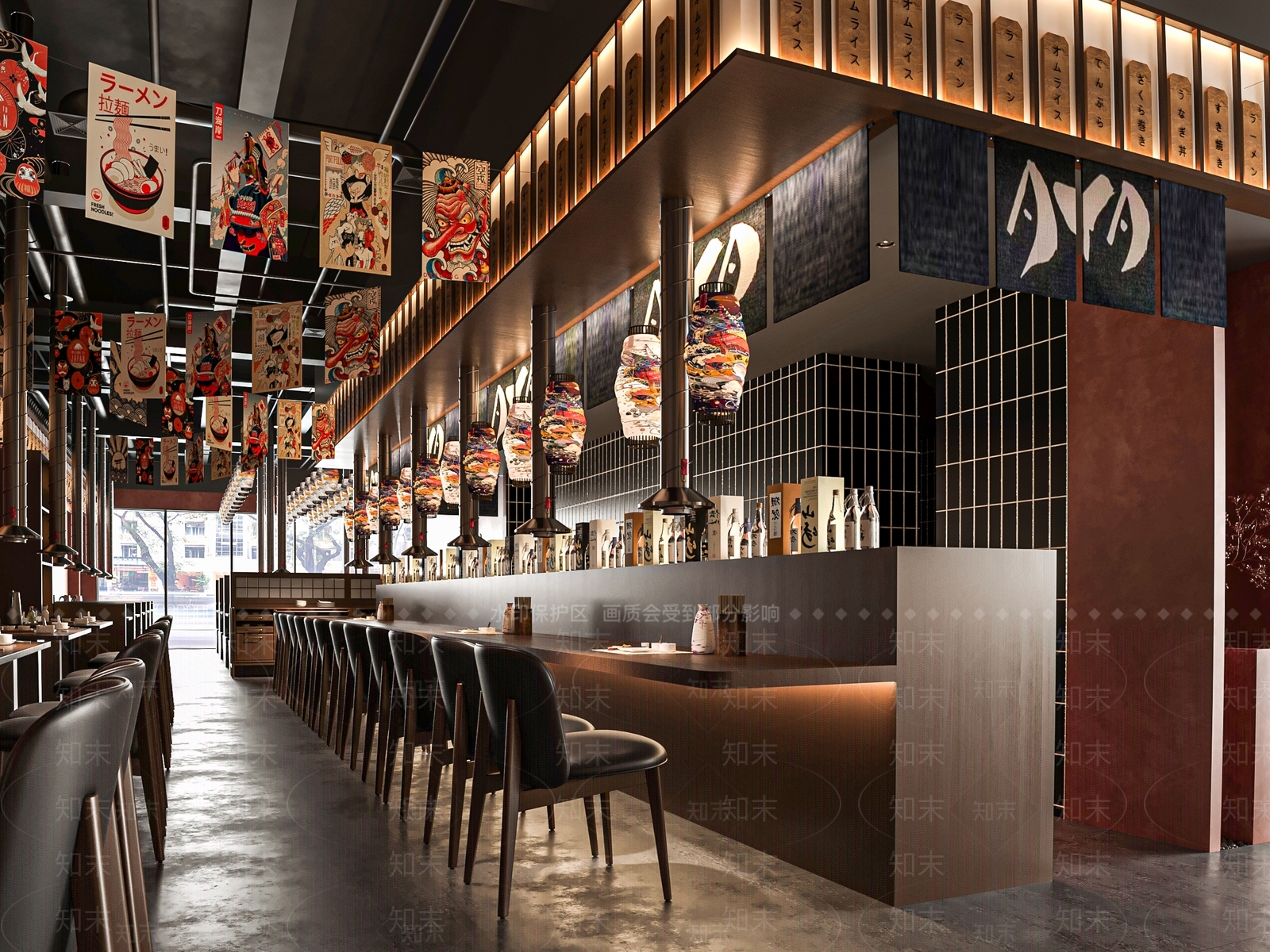 现代日式烤肉店3D模型下载【ID:1187054054】