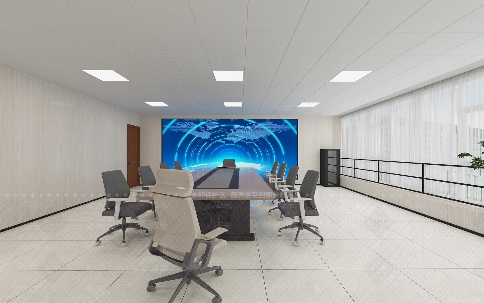 现代会议室3D模型下载【ID:1187055233】